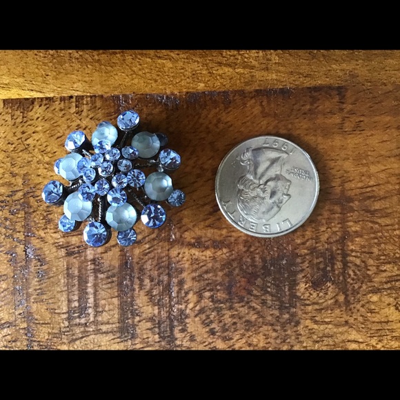 Blue pin brooch+pendant - Picture 2 of 3